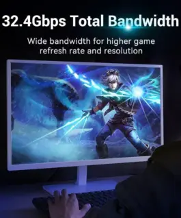 Vention кабел Display Port 1.4 DP M / M 8K 2m – Cotton Braided