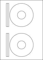 УНИВЕРСАЛНИ ЕТИКЕТИ ЗА CD ROM С ДИАМЕТЪР 116 mm - 2 броя на лист - 100 листа - PN BR0008 - OUTLET -