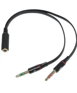 Makki преходник Adapter 3.5mm 4pin F / 2 x 3.5mm M - MAKKI-CBL-SP40