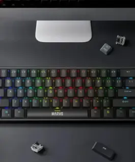 Marvo механична геймърска клавиатура Gaming Mechanical keyboard Saber 61 KG933G White – 61 keys