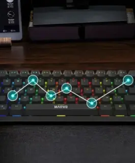 Marvo механична геймърска клавиатура Gaming Mechanical keyboard Saber 61 KG933G White – 61 keys