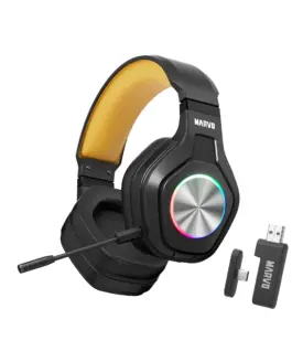 Marvo безжични геймърски слушалки Gaming Headphones Pulz 80W - Bluetooth 2.4G -
