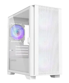 Montech кутия AIR 100 ARGB Micro ATX Case TG 4x120mm ARGB Fans White