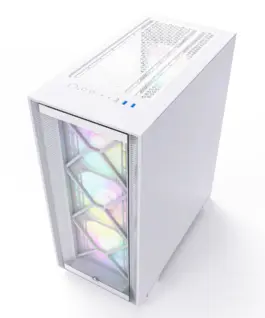 Alternative view of Montech кутия AIR 1000 PREMIUM, Mid-tower Case, TG, 2 Front Panels, 4x120mm ARGB Fans, White