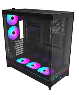 Alternative view of Montech кутия Case ATX - HS02 PRO (B) - 5 x 120 mm ARGB Fans, USB-C, Black