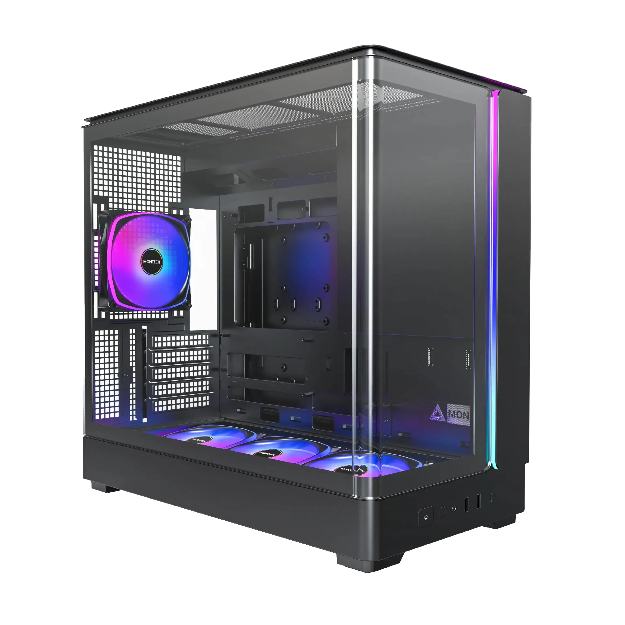 Montech кутия Case mATX - KING 15 PRO (B) - 4 x 120 mm A-RGB USB-C