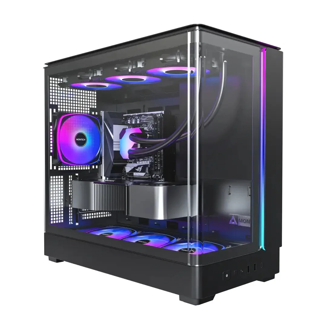 Montech кутия Case mATX - KING 15 PRO (B) - 4 x 120 mm A-RGB, USB-C - Image 7