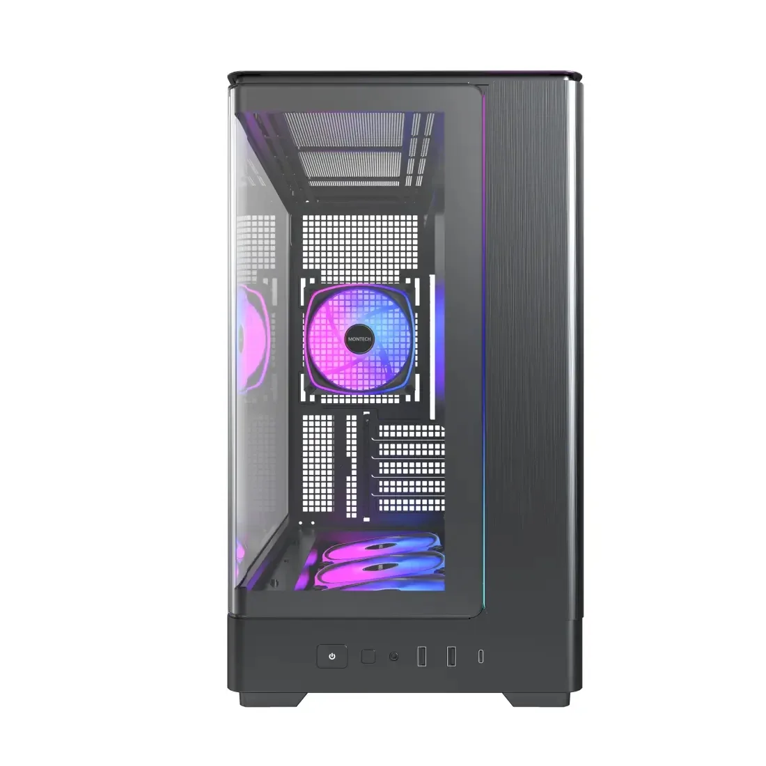 Montech кутия Case mATX - KING 15 PRO (B) - 4 x 120 mm A-RGB, USB-C - Image 3