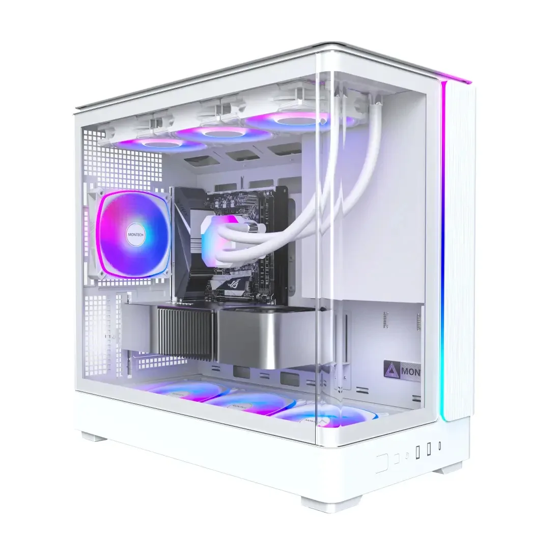 Montech кутия Case mATX - KING 15 PRO (W) - 4 x 120 mm A-RGB, USB-C - Image 37