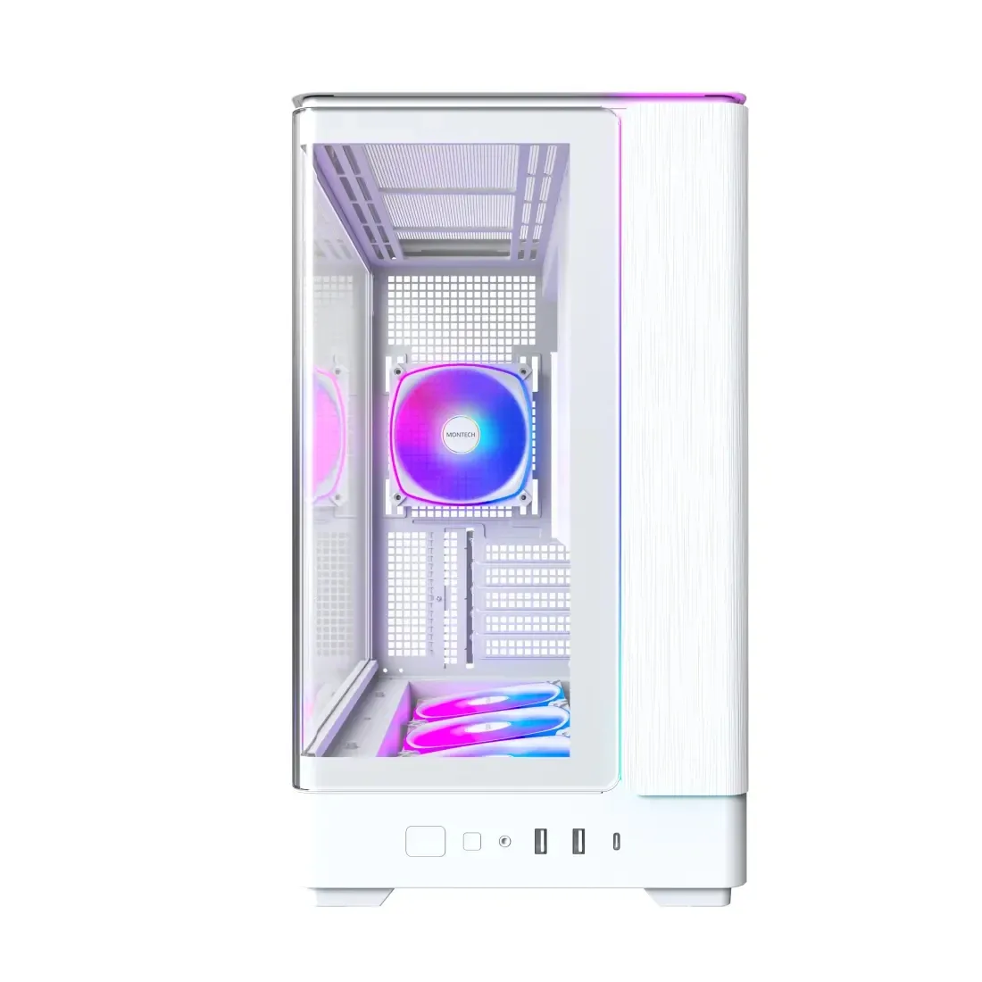 Montech кутия Case mATX - KING 15 PRO (W) - 4 x 120 mm A-RGB, USB-C - Image 18