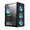 Montech кутия X3 GLASS Mid-tower Case TG 6 fixed RGB Fans Black