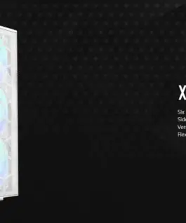 Alternative view of Montech кутия X3 MESH, Mid-tower Case, TG, 6 fixed RGB Fans, White