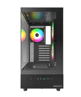 Alternative view of Montech кутия Case ATX - XR (B) - 3 x 120 mm ARGB Fans, USB-C, Black