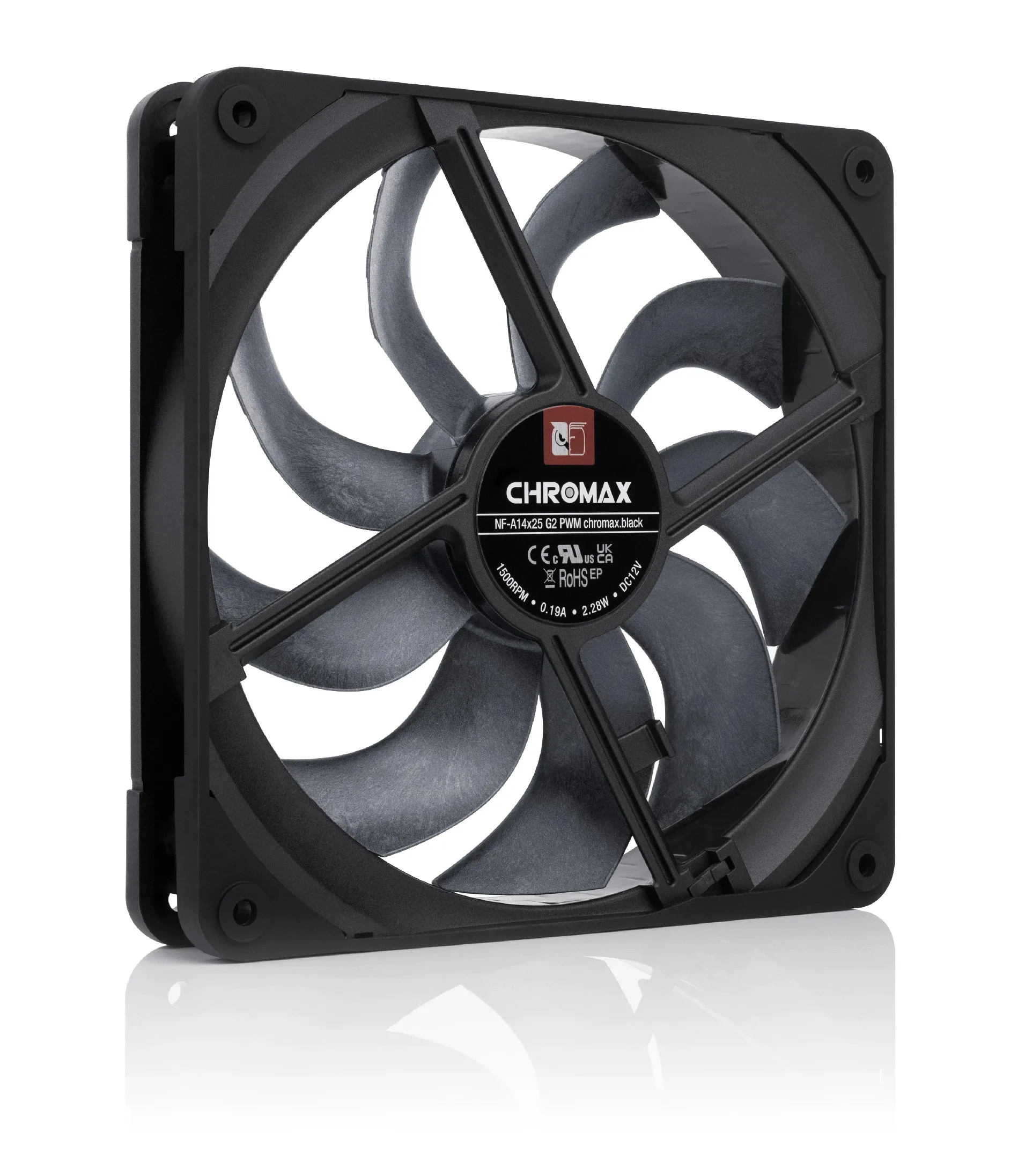 Noctua вентилатор Fan 140mm - A14x25 G2 PWM chromax.black - Image 17