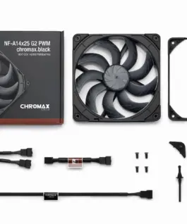 Noctua вентилатор Fan 140mm – A14x25 G2 PWM chromax.black