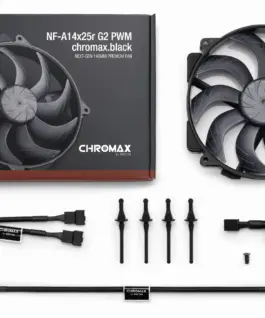 Noctua вентилатор Fan 140mm – NF-A14x25r G2 PWM chromax.black