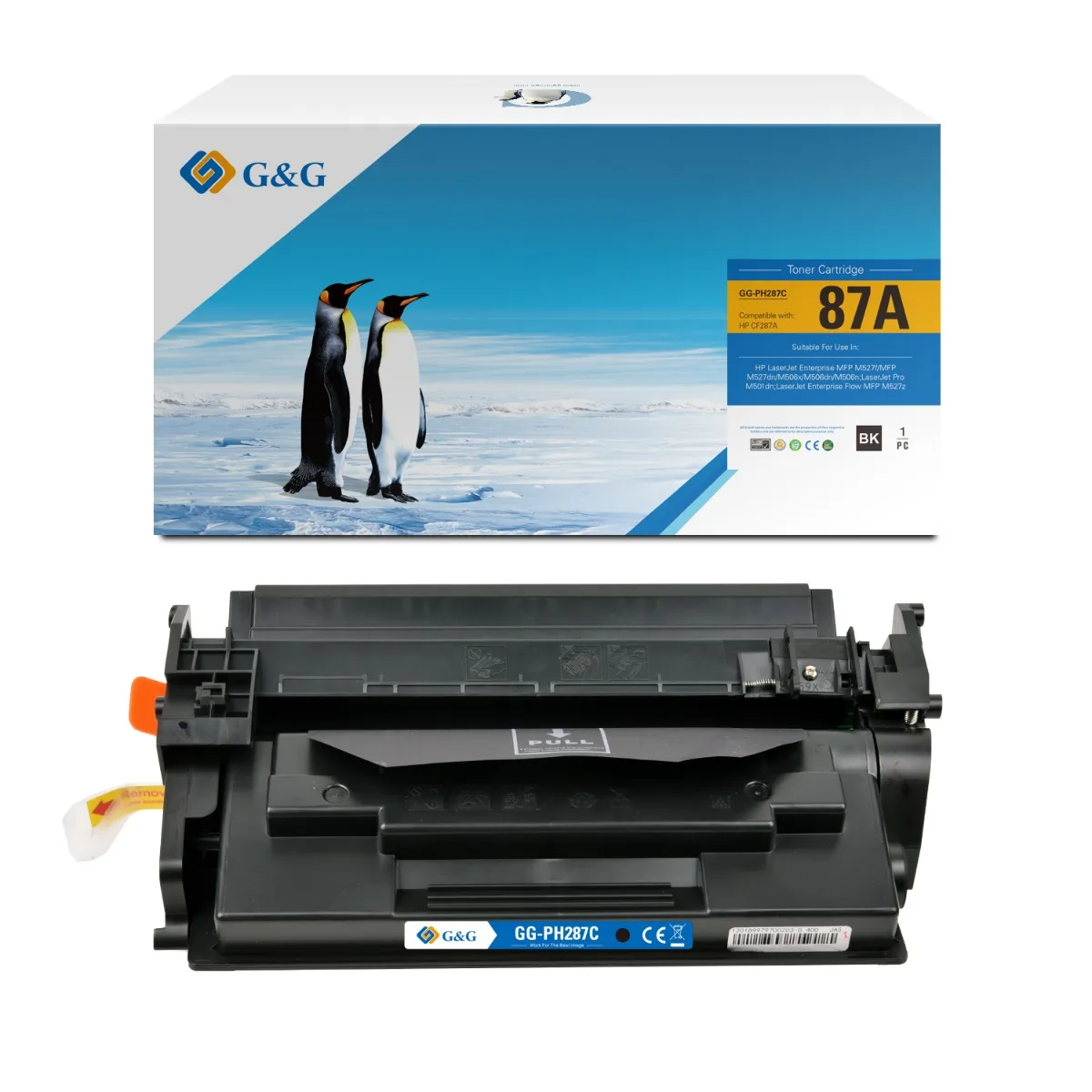 КАСЕТА ЗА HP LaserJet Enterprise Pro M506N/M506DN/M506X - WITH CHIP / С ЧИП - Black - /87A/ - CF287A - PN NT-PH287C -