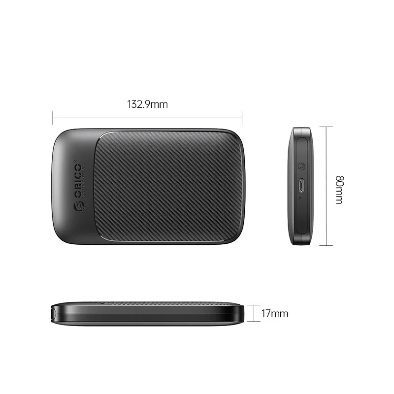 Orico кутия за диск Storage - Case - 2.5 inch USB-C - 2020C3-V1-BK - Image 13