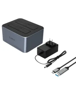 Alternative view of Orico докинг станция Storage - HDD/SSD Dock - 2 BAY Offline Clone 2.5/3.5 USB-C/USB-A - 6626C3-C-V1