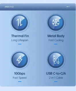 Orico външна кутия за диск Storage – Case – M.2 NVMe Dual-Bay – USB-C 10Gbps