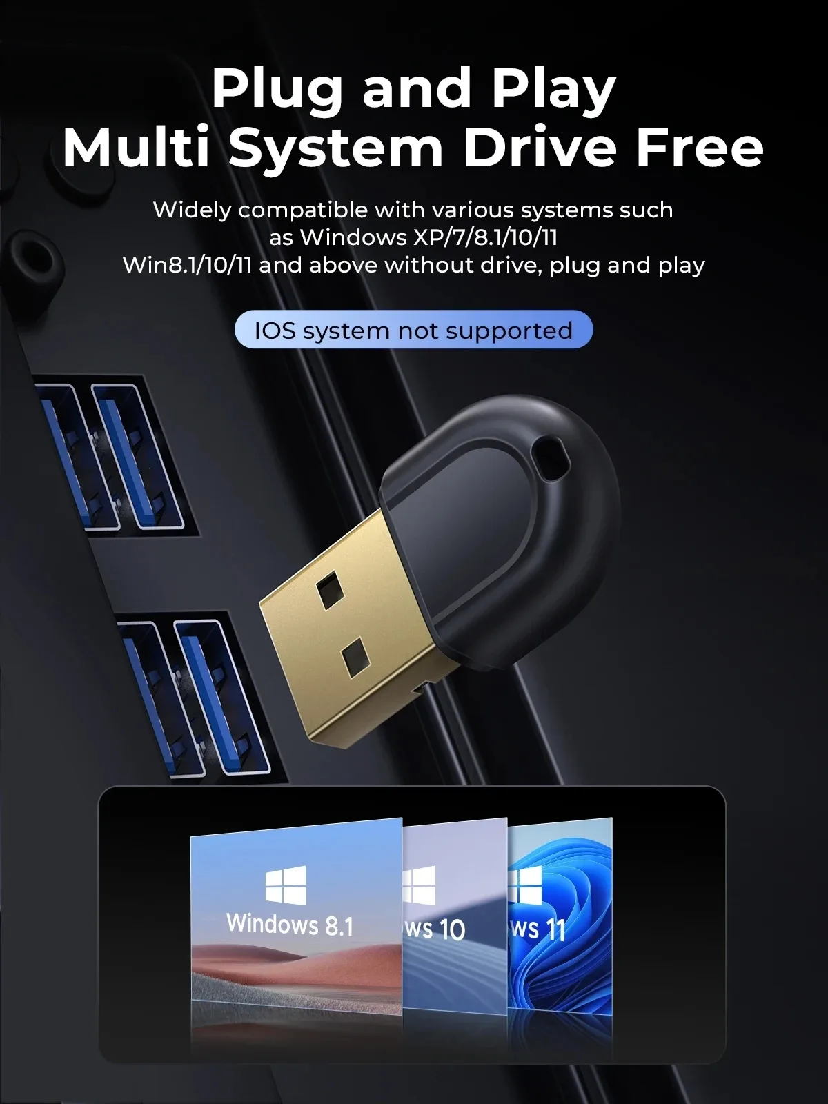 Orico блутут адаптер Bluetooth 5.3 USB adapter, black - BTA-53-BK - Image 36