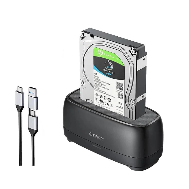 Orico докинг станция Storage - HDD/SSD Dock - 2.5/3.5 inch USB-C/A - DD18C3-EU-BK - Image 2