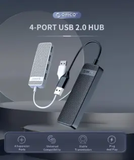 Orico хъб USB2.0 HUB 4 port White – FL02-WH