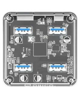 Orico хъб USB3.0 HUB 4 port transparent