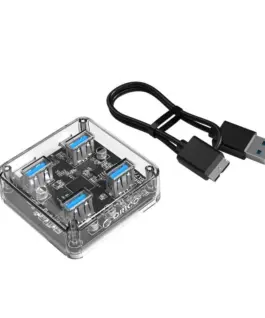 Orico хъб USB3.0 HUB 4 port transparent