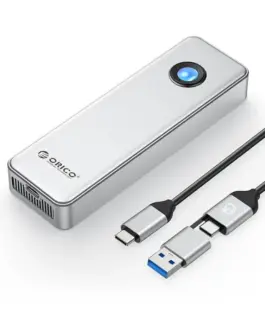 Orico външна кутия за диск Storage - Case - M.2 NVMe M key - USB-C/A 20Gbps Built-in Air Cooling Aluminium -