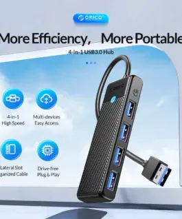 Orico хъб USB3.0 HUB 4 port Black – PAPW4A-U3-015-BK