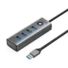 Orico хъб HUB USB3.0 4 port Aluminium Grey - PDD4U-U3-015-GY