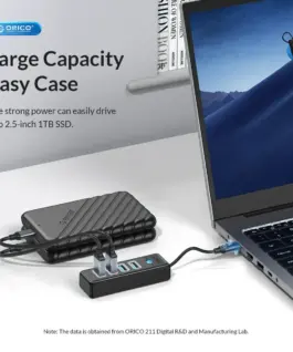 Orico хъб HUB USB3.1 Type-C 4 port – 4 x USB3.0 Black –