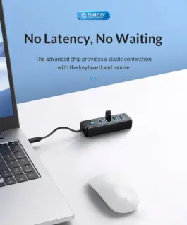 Orico хъб HUB USB3.1 Type-C 4 port – 4 x USB3.0 Black –