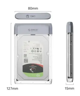 Orico външна кутия за диск Storage – Case – 2.5 inch 5Gbps USB-C Transparent –