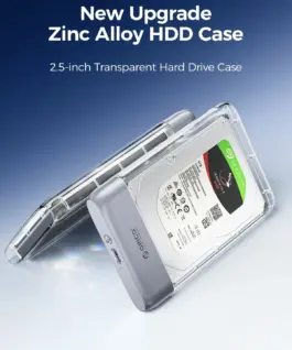 Orico външна кутия за диск Storage – Case – 2.5 inch 5Gbps USB-C Transparent –