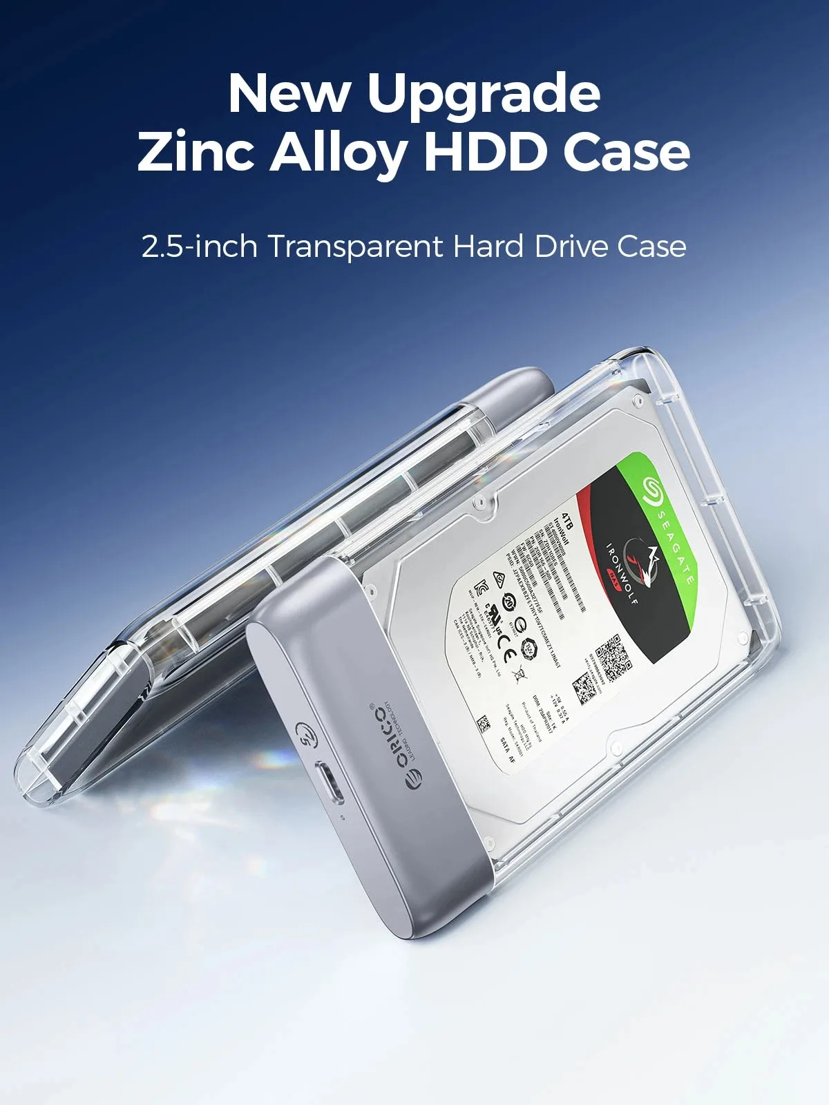 Orico външна кутия за диск Storage - Case - 2.5 inch 5Gbps USB-C Transparent - TX25C3-GY-BP - Image 33