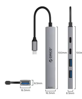 Orico хъб HUB USB-C 5 port – USB3.0 x 1