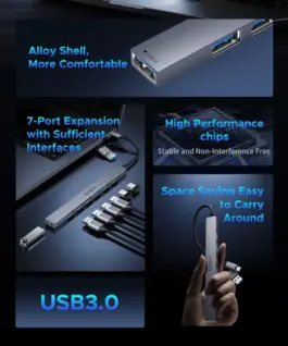 Orico хъб HUB USB-C 5 port – USB3.0 x 1