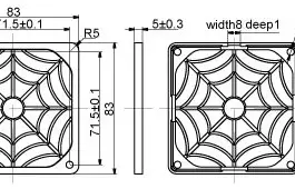 Evercool Филтър Fan Filter Plastic – 80mm
