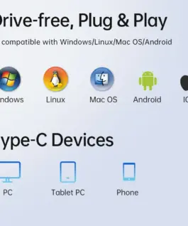Alternative view of Orico докинг станция Docking Station Type-C Power Distribution 60w - PW11-5P-GY-EP - HDMI, USB3.0 x1, USB2.0 x1