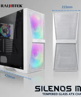 Raijintek кутия Case ATX – SILENOS MS PRO WHITE – 2 x 200 mm ARGB