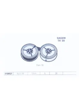 РОЛКА ЗА МАТРИЧЕН ПРИНТЕР SAGEM TX 20/35E/2000 - Black - OUTLET - 6 m x 13 mm