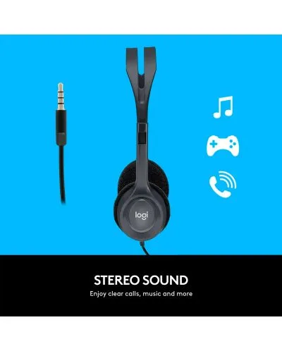 СЛУШАЛКИ LOGITECH H111 - Wired - Black - PN 981-000593 - Image 14