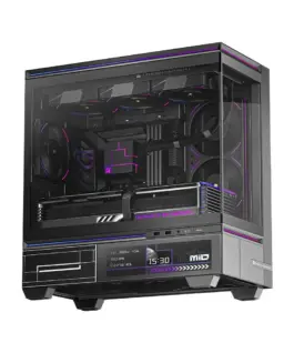 Thermalright кутия Case mATX - TL-M10 Vision Black - 4 x 120 mm ARGB included 9.16 inch LCD Display