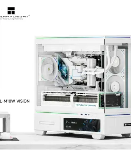 Alternative view of Thermalright кутия Case mATX - TL-M10 Vision White - 4 x 120 mm ARGB included, 9.16 inch LCD Display, USB-C