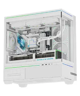 Thermalright кутия Case mATX - TL-M10 White - 4 x 120 mm ARGB included USB-C