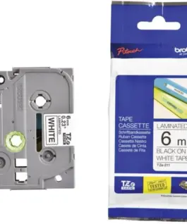 ЛЕНТА ЗА ЕТИКЕТНИ ПРИНТЕРИ BROTHER ТИП TZ - 6 mm x 800 m - BLACK ON WHITE TAPE - PN TZE211