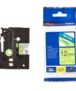 ЛЕНТА ЗА ЕТИКЕТНИ ПРИНТЕРИ BROTHER ТИП TZ - 12 mm x 500 m - BLACK ON FLUORESCENT YELLOW TAPE - PN TZE-C31