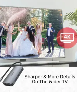 Unitek докинг станция Docking Station Type-C 5-in-1 – uHUB P5 Trio D1051A – USB-C PD100W x 1